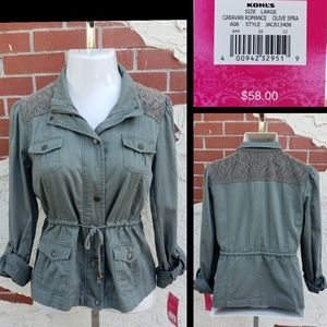 $58 Junior's KHOL'S Candie's utility jacket LARGE